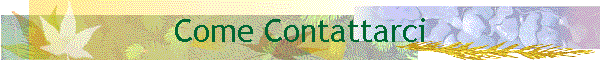 Come Contattarci